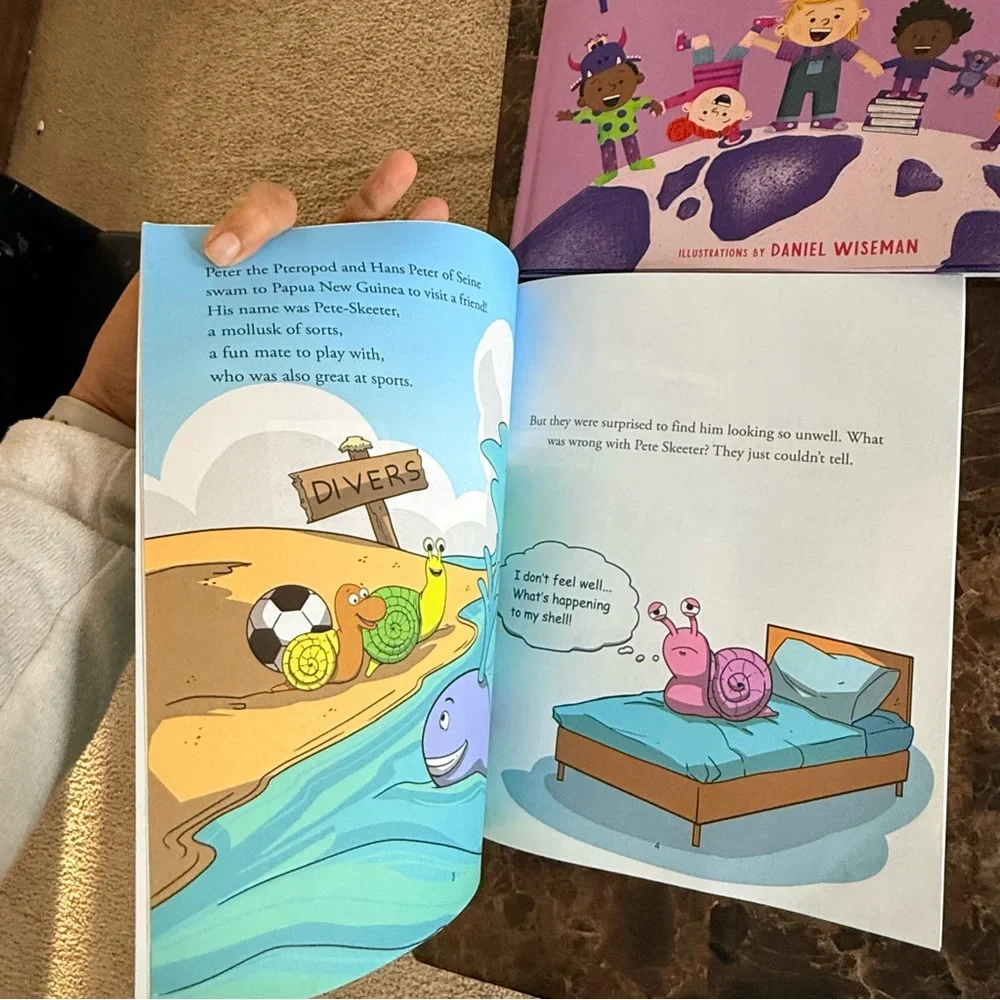 Kids Hardcover Book Bundle – Rainbow Fish, Purple People, Eggscape – Like New